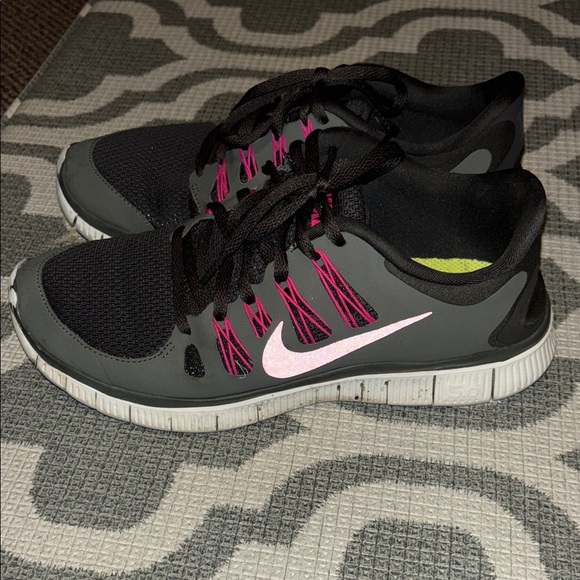Nike Shoes - Nike Women's Black and Pink Running Shoes